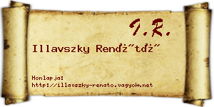 Illavszky Renátó névjegykártya